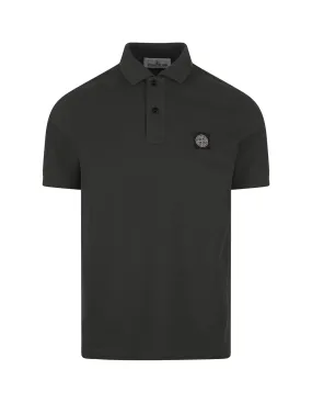 STONE ISLAND Lead Grey Piqu? Slim Fit Polo Shirt