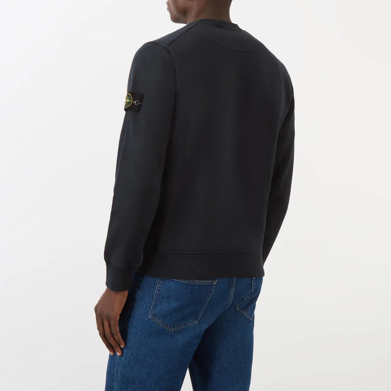 STONE ISLAND Logo Badge Sweatshirt - Navy