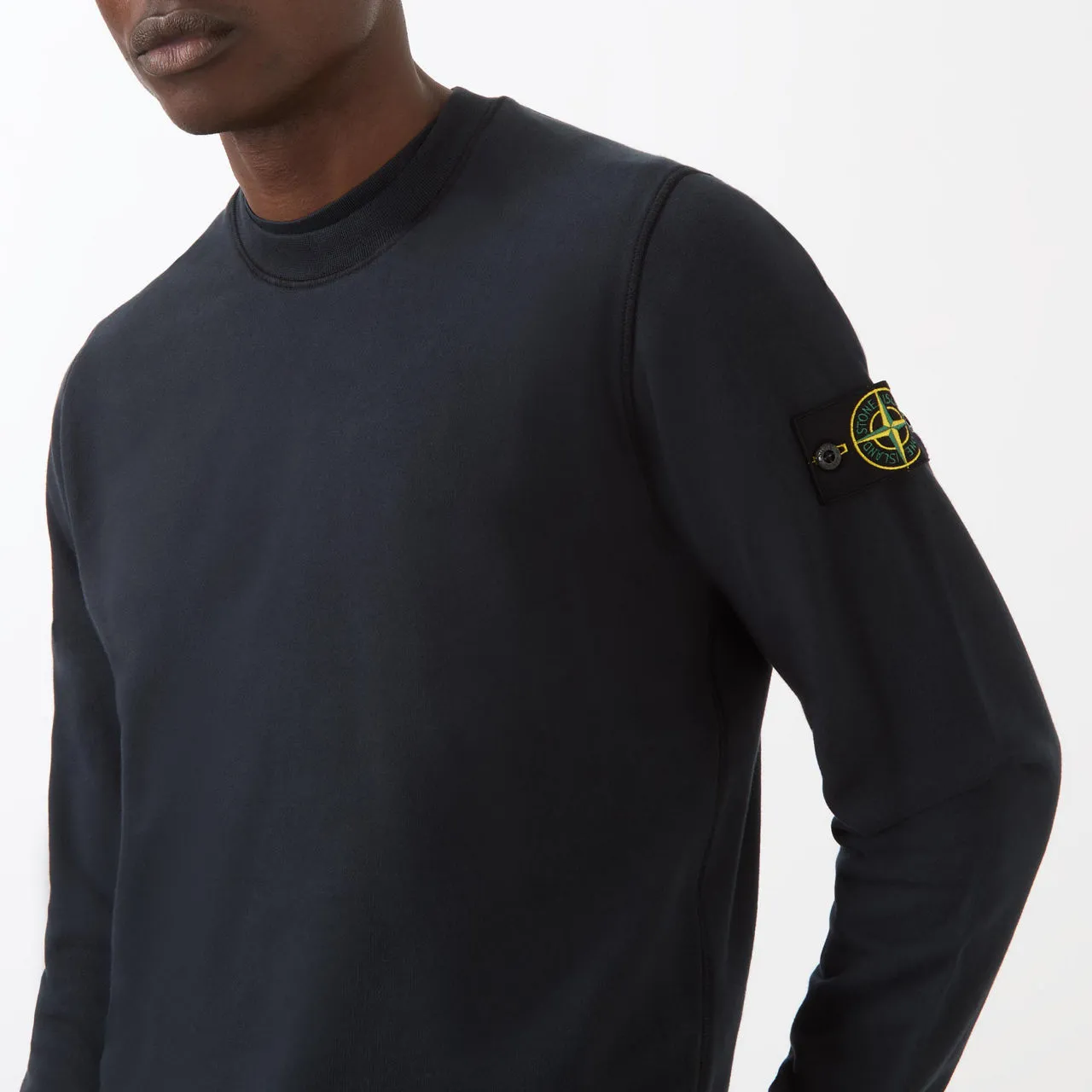 STONE ISLAND Logo Badge Sweatshirt - Navy