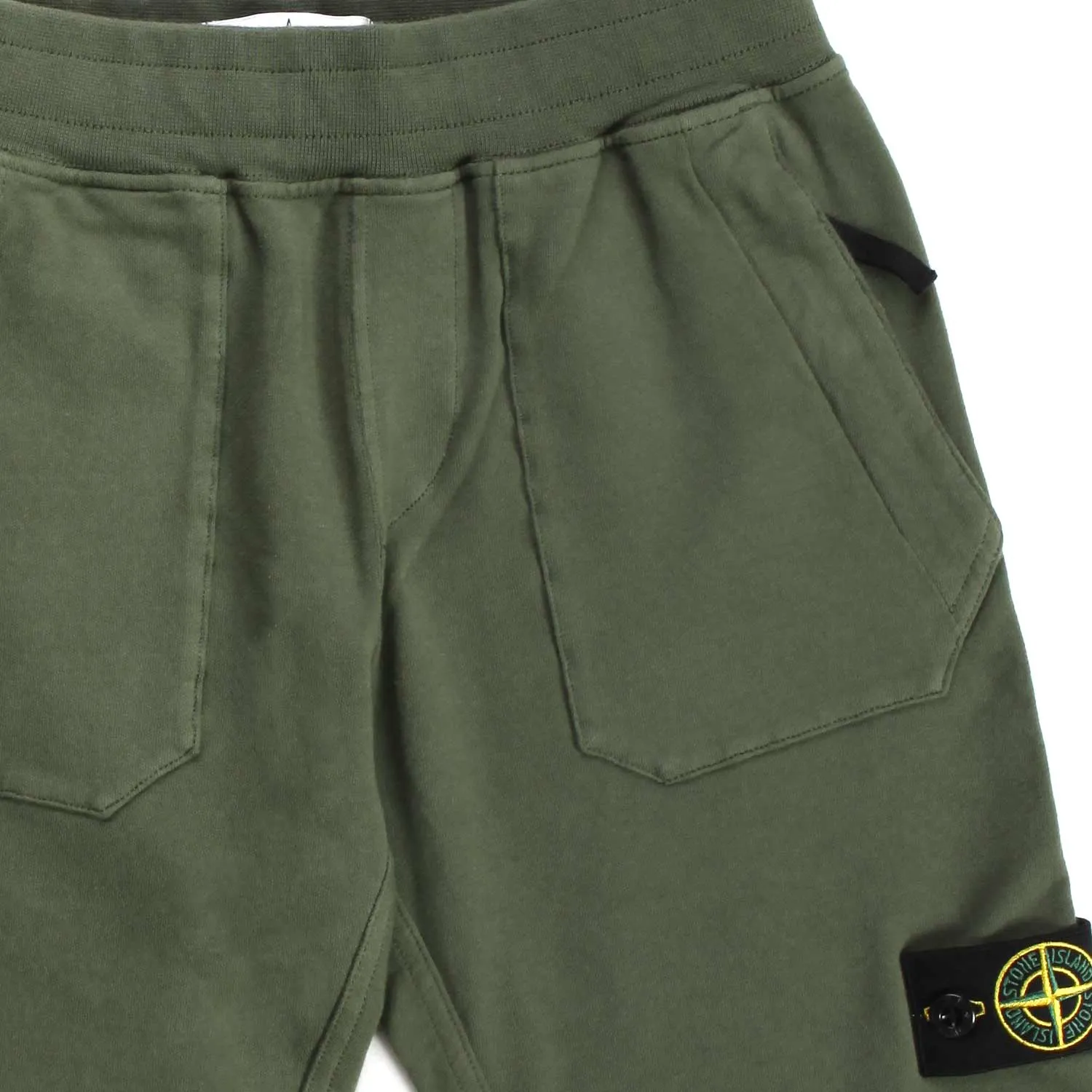 Stone Island Military Green Logo Bermuda