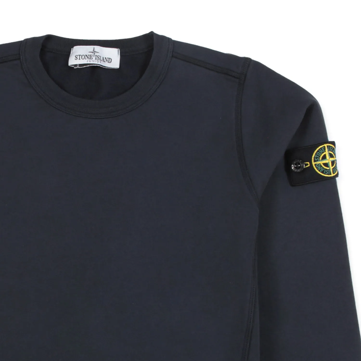 Stone Island Navy Blue Sweatshirt With Logo Patch