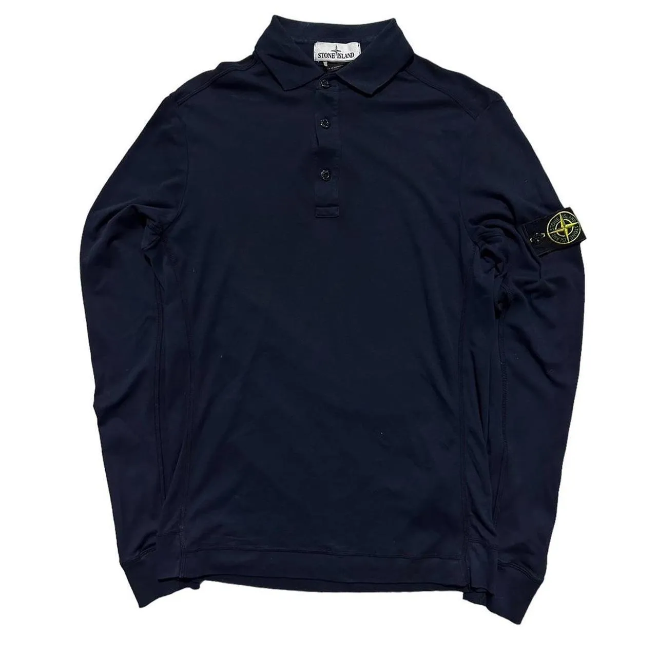 Stone Island Navy Thin Polo Top