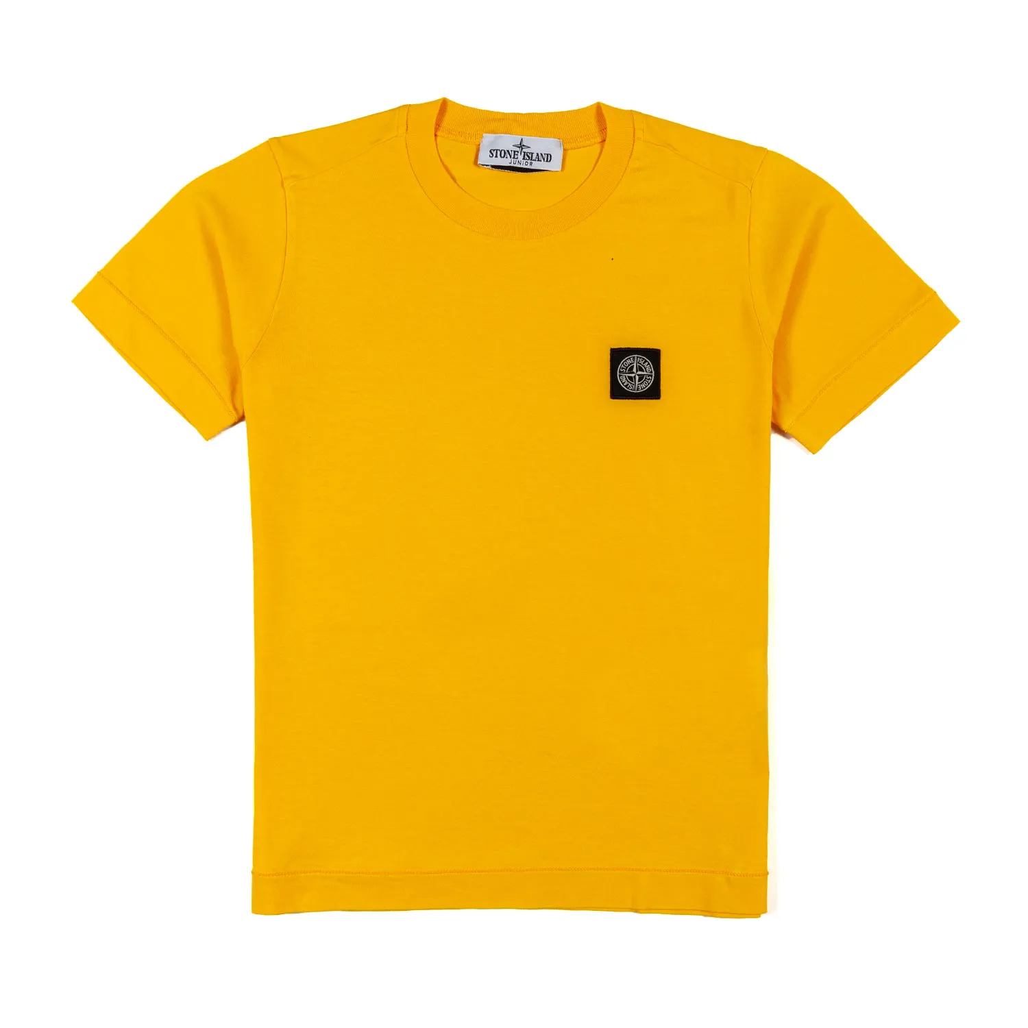 Stone Island Ocher Yellow T-Shirt With Compass Logo Patch