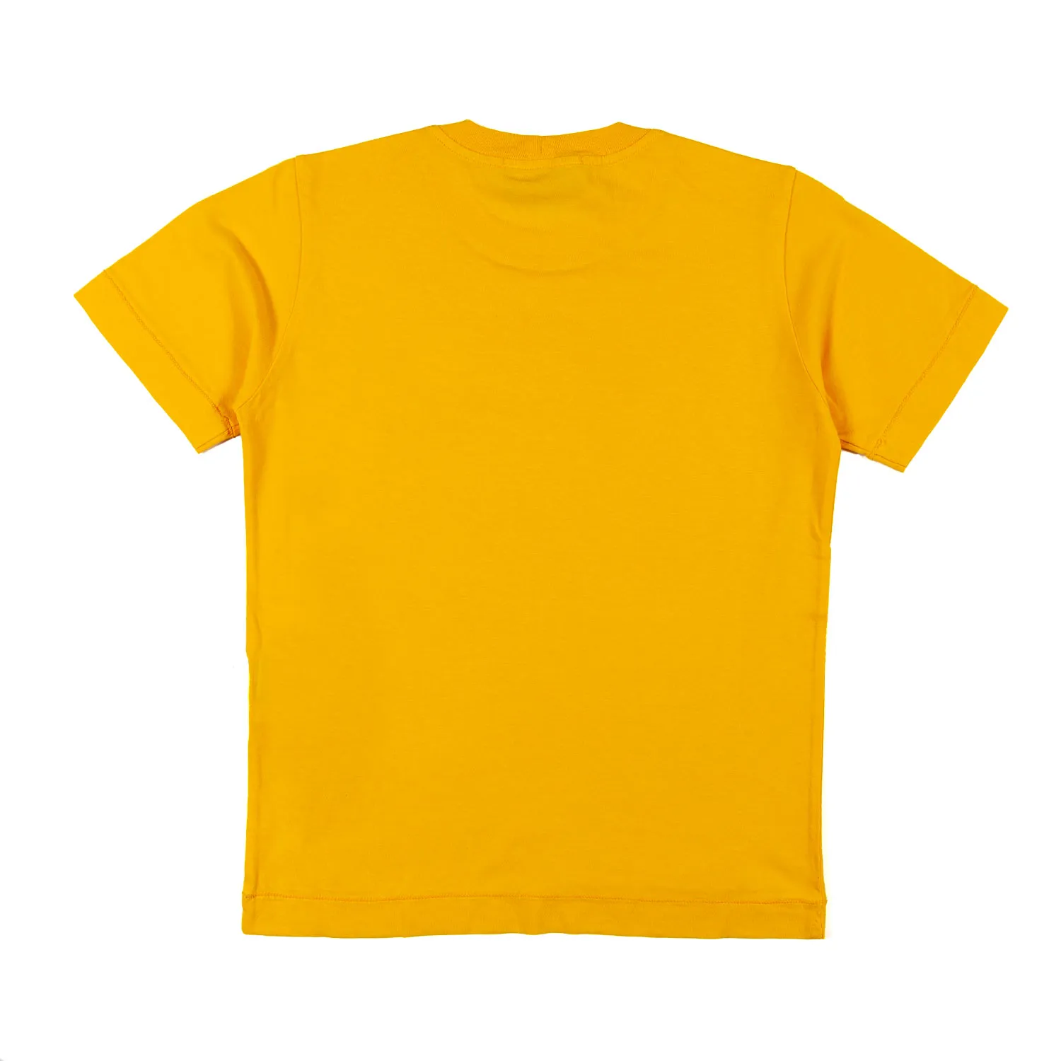 Stone Island Ocher Yellow T-Shirt With Compass Logo Patch