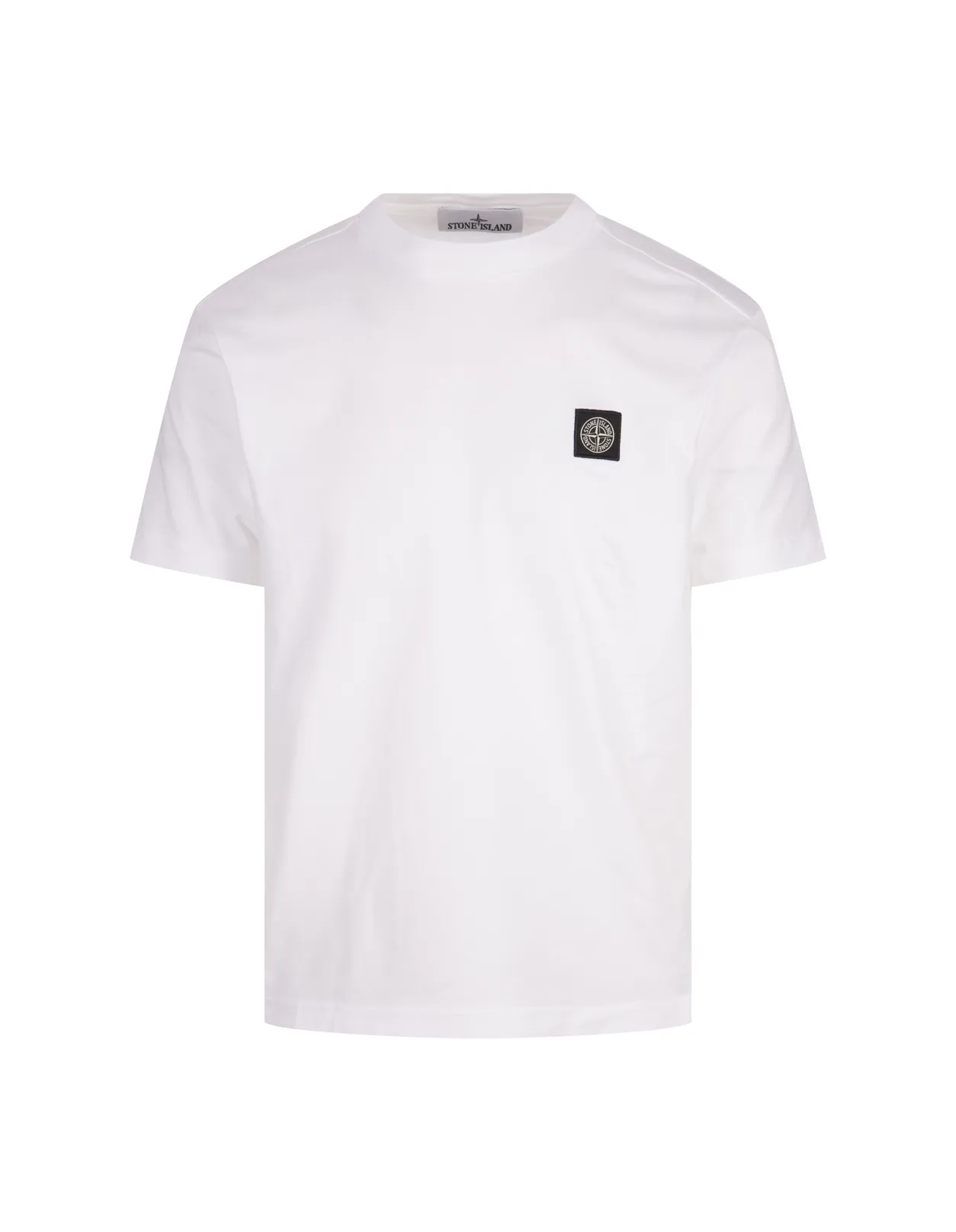 STONE ISLAND White 60/2 Cotton T-Shirt