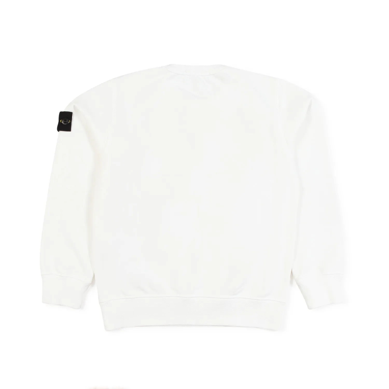 Stone Island White Sweatshirt With Compass Logo Patch