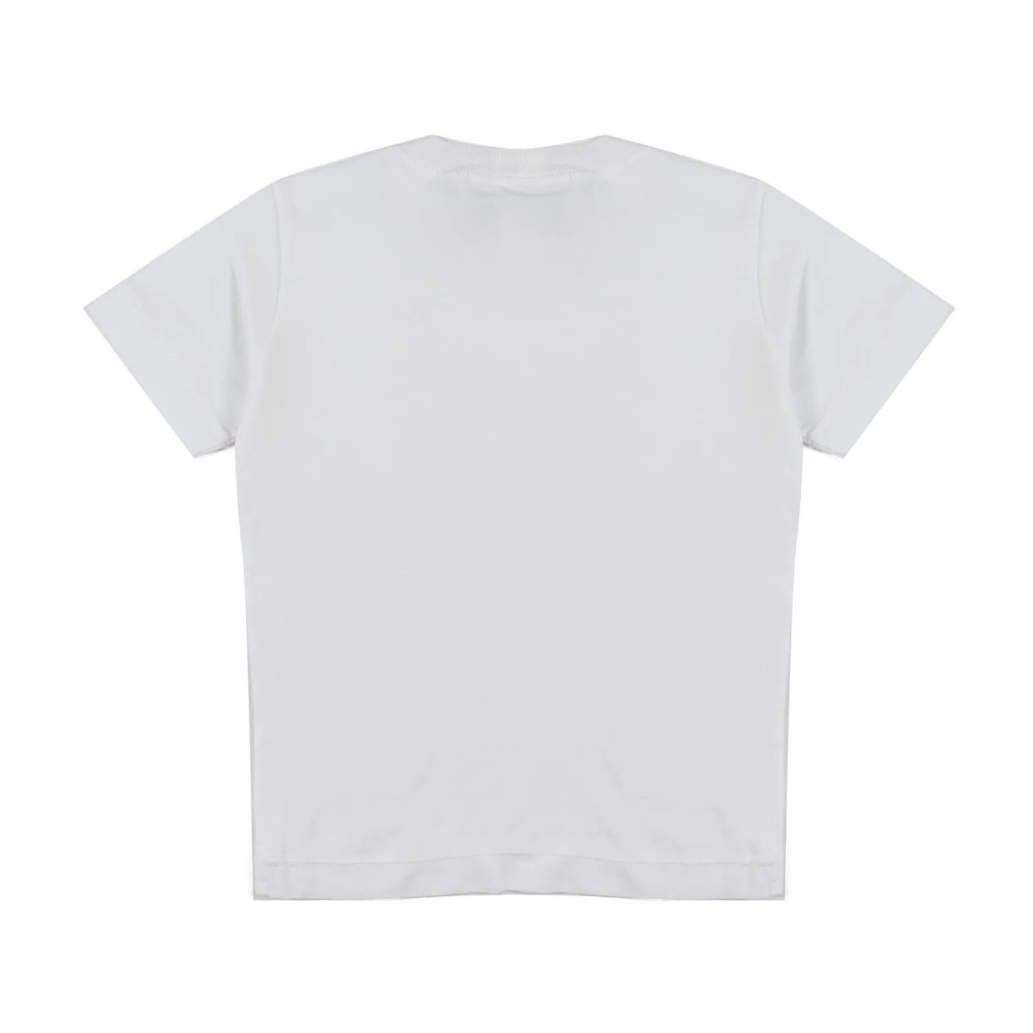 Stone Island White T-Shirt With Compass Logo Patch