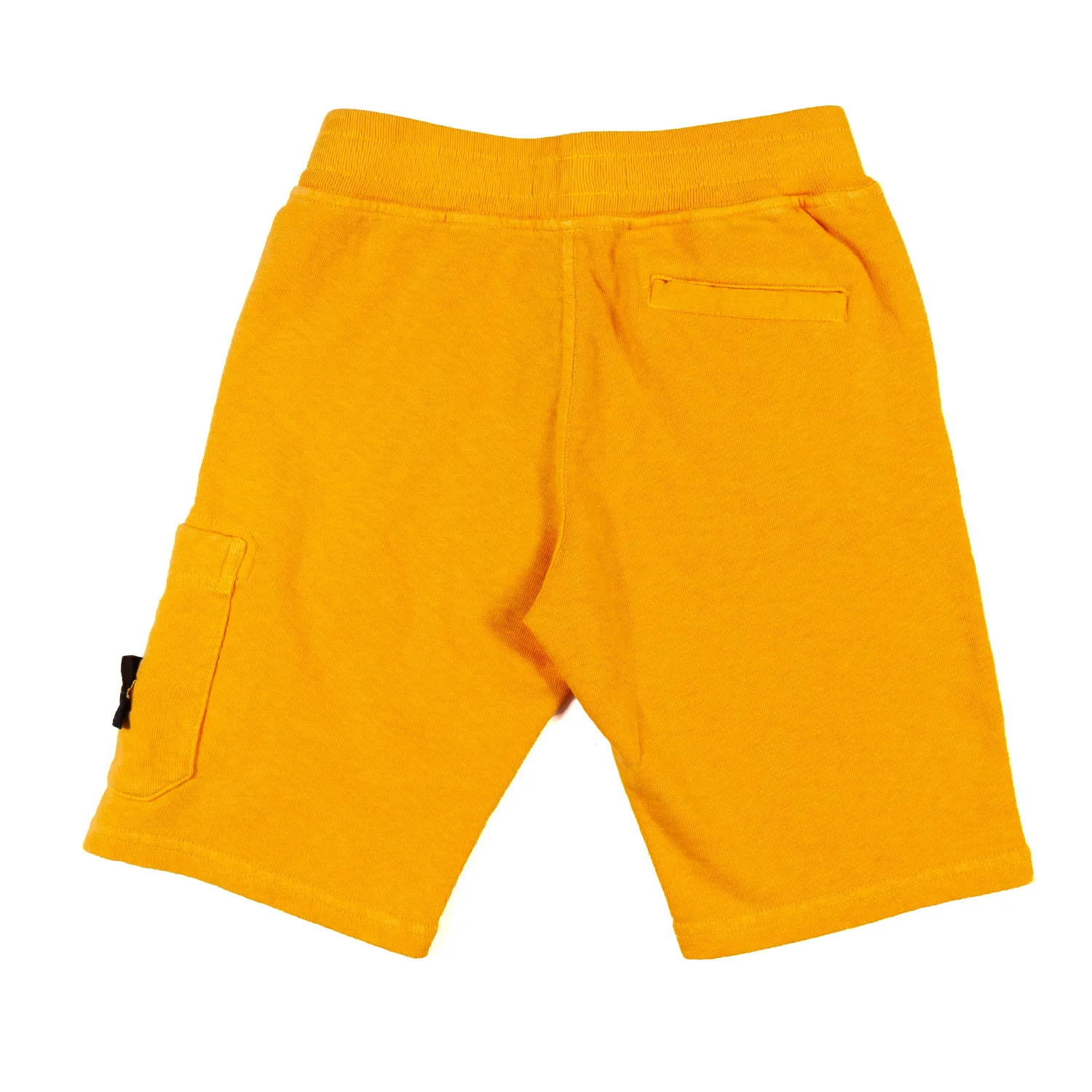 Stone Island Yellow Compass Sweatshorts With Cargo Pocket