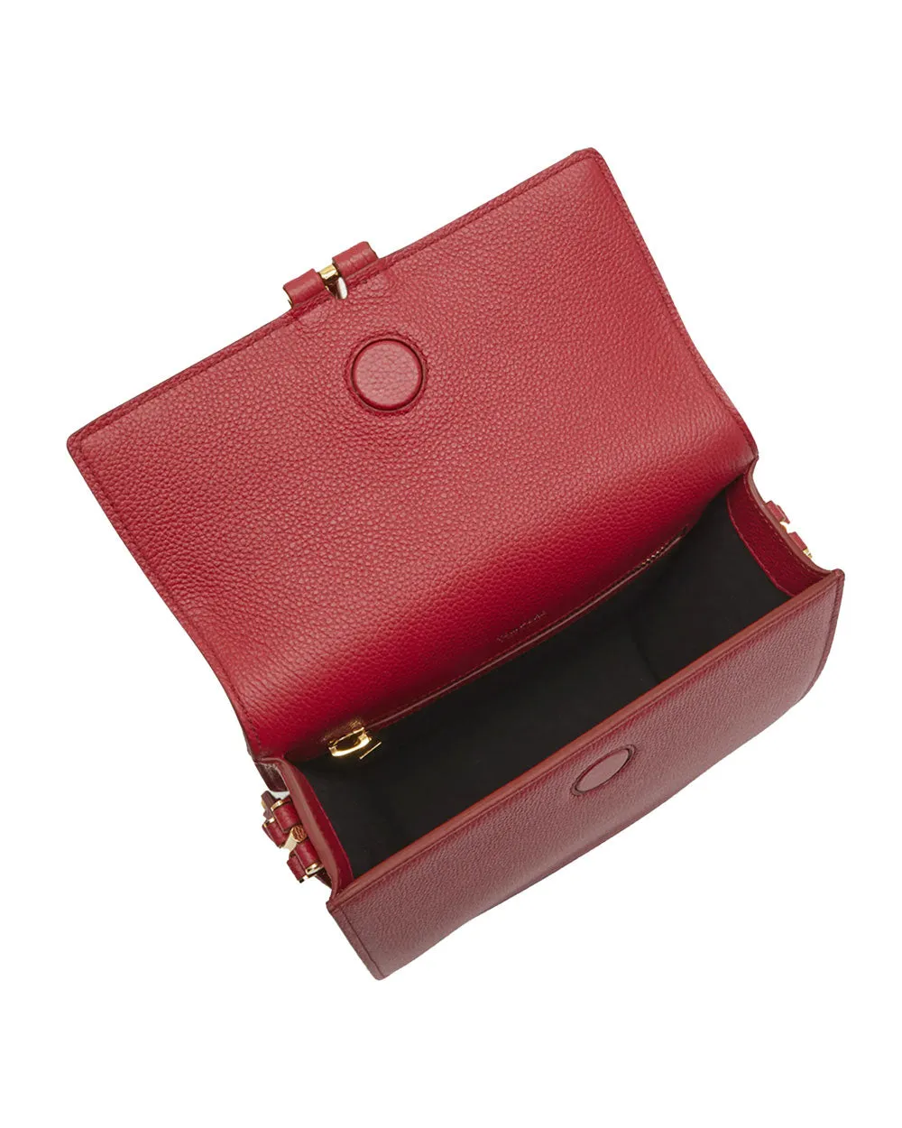 Tara Mini Grain Leather Crossbody in Red