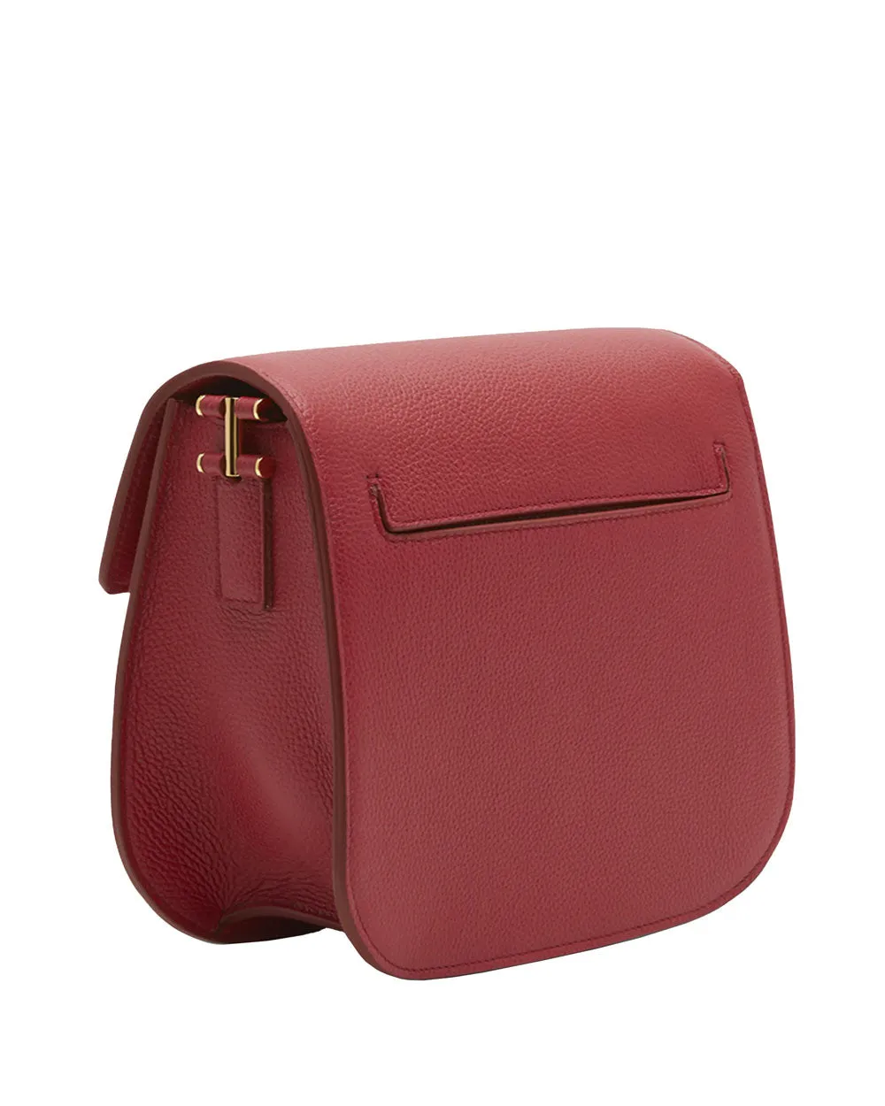 Tara Mini Grain Leather Crossbody in Red