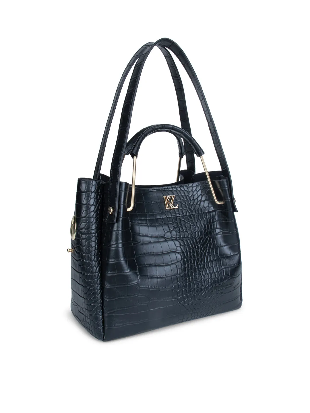 Textured Tote With Pouch Bag Inside