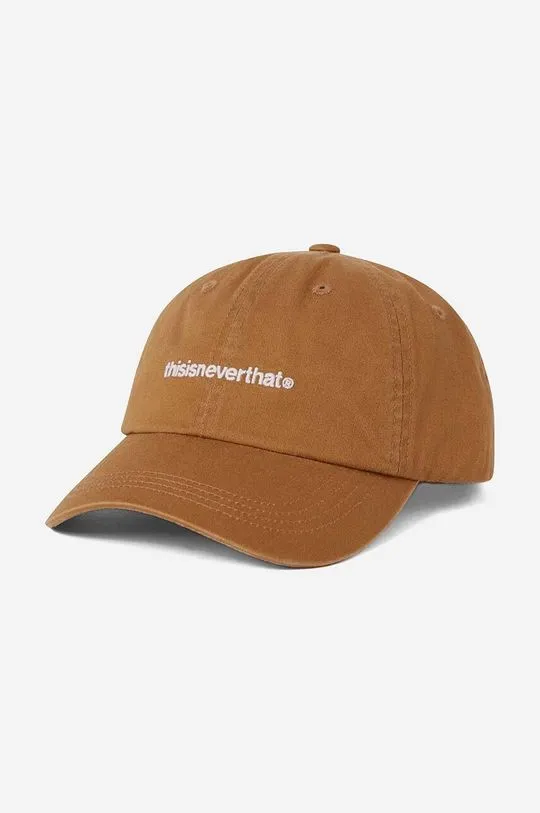 thisisneverthat cotton baseball cap T-Logo Cap orange color