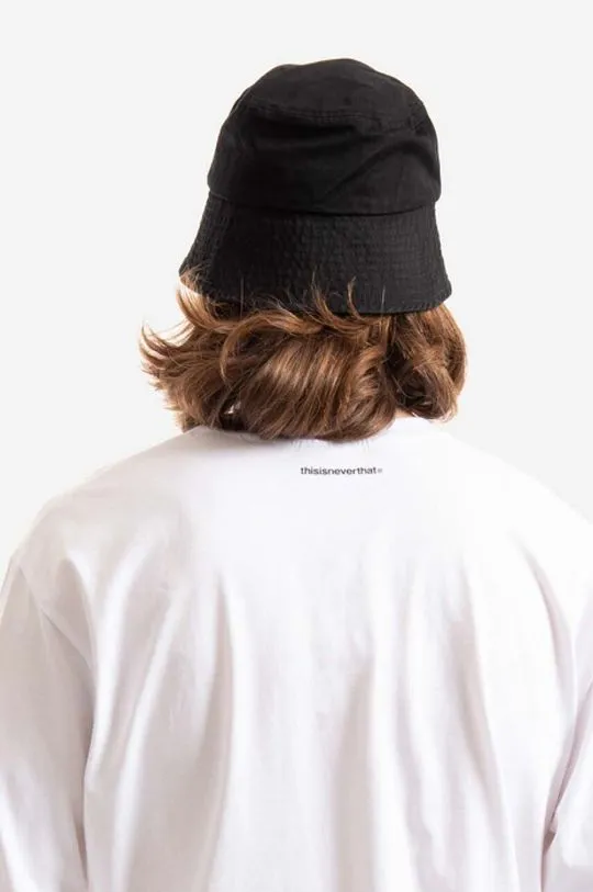 thisisneverthat cotton hat Long Bill Bucket Hat black color