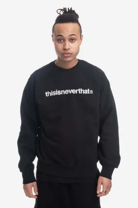 thisisneverthat cotton sweatshirt T-Logo Crewneck men's black color