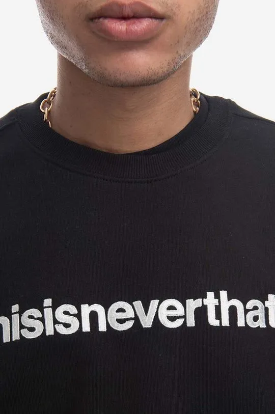 thisisneverthat cotton sweatshirt T-Logo Crewneck men's black color