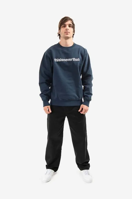 thisisneverthat cotton sweatshirt T-Logo Crewneck men's navy blue color