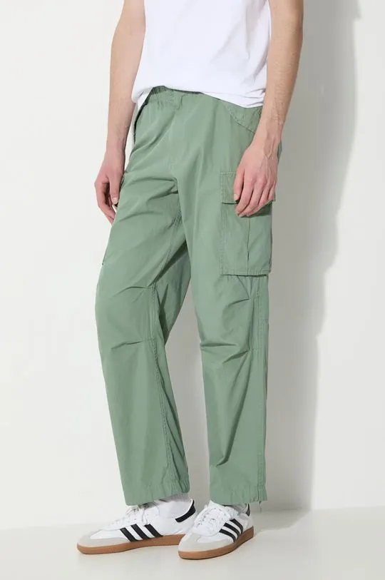 thisisneverthat cotton trousers green color TN241WPARP02