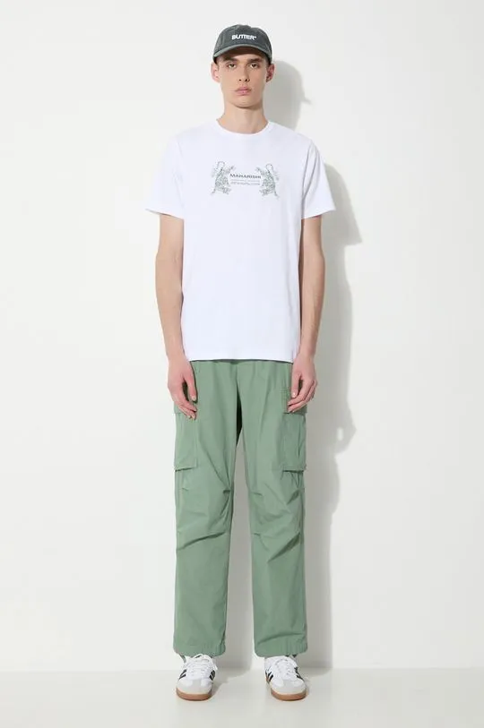 thisisneverthat cotton trousers green color TN241WPARP02