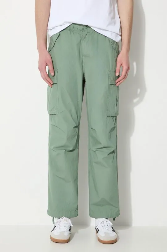 thisisneverthat cotton trousers green color TN241WPARP02