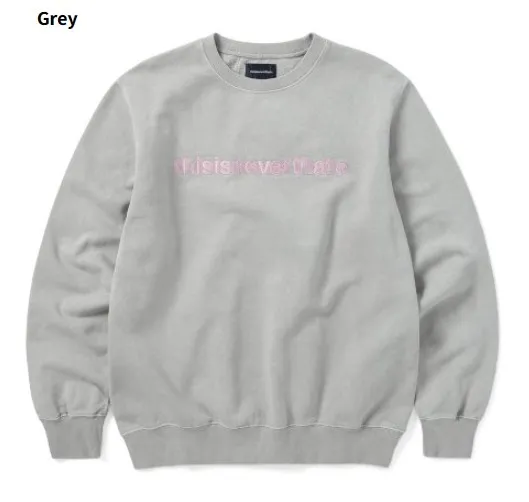 thisisneverthat  |Crew Neck Unisex Street Style Long Sleeves Plain Cotton Logo