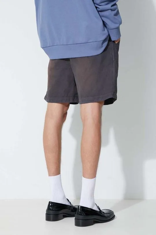 thisisneverthat linen blend shorts gray color