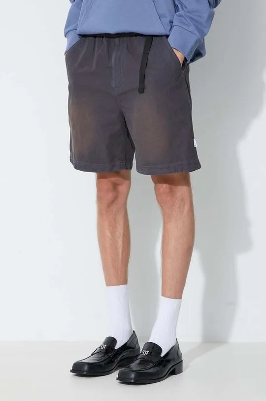 thisisneverthat linen blend shorts gray color