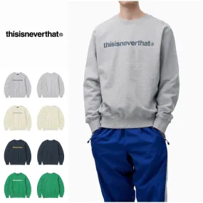 thisisneverthat  |Unisex Street Style Long Sleeves Cotton Logo Sweatshirts