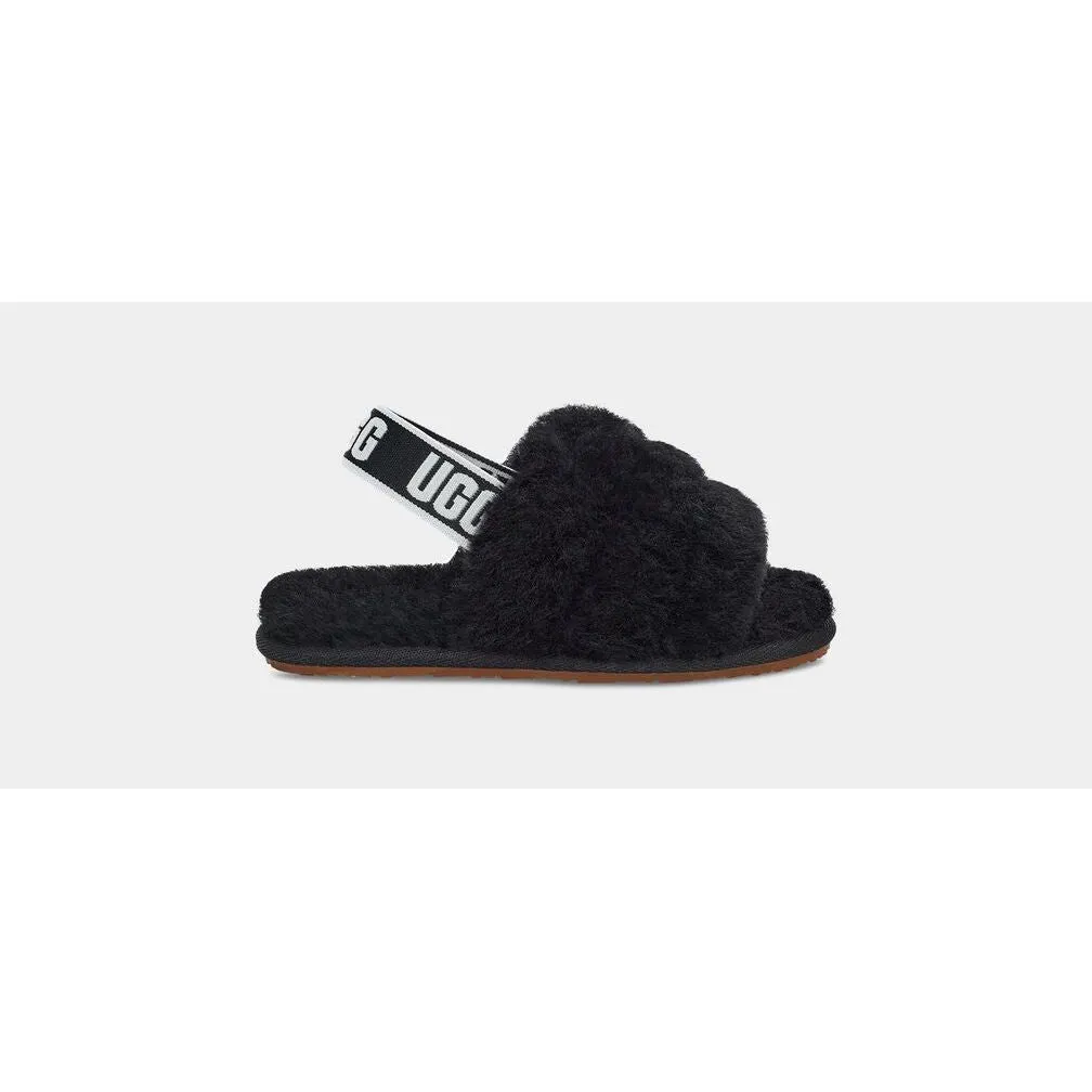 UGG Toddler's Fluff Yea Slide in Black