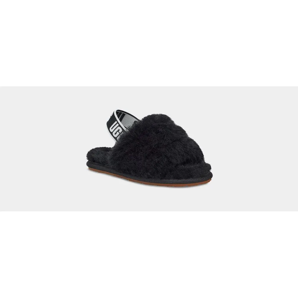 UGG Toddler's Fluff Yea Slide in Black