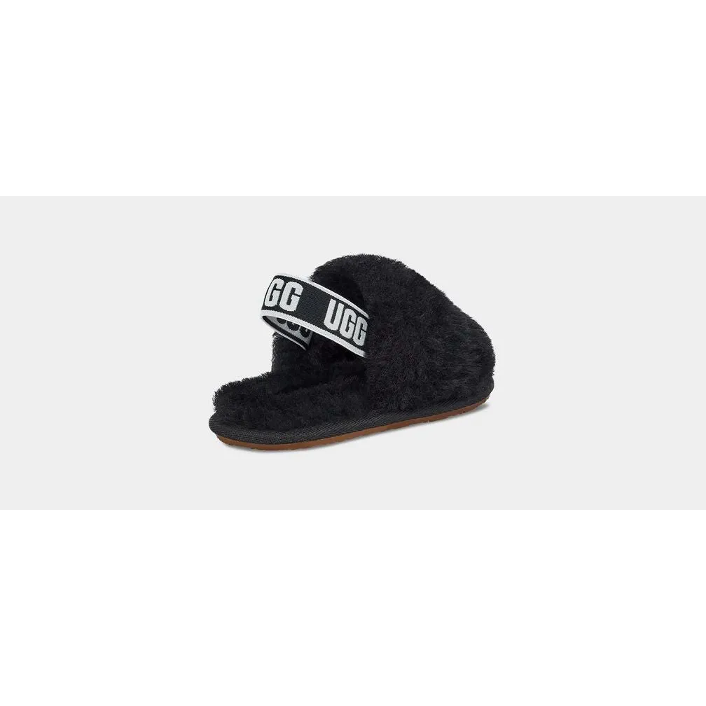 UGG Toddler's Fluff Yea Slide in Black