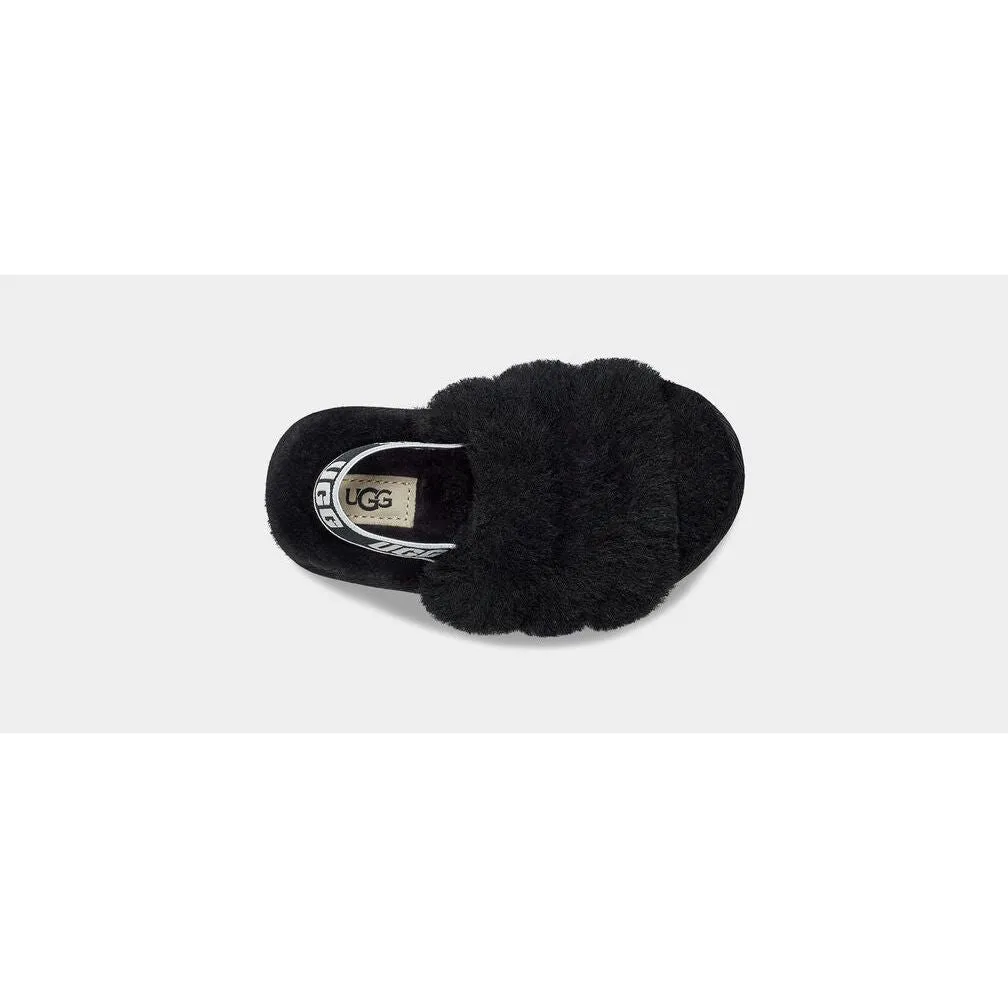 UGG Toddler's Fluff Yea Slide in Black