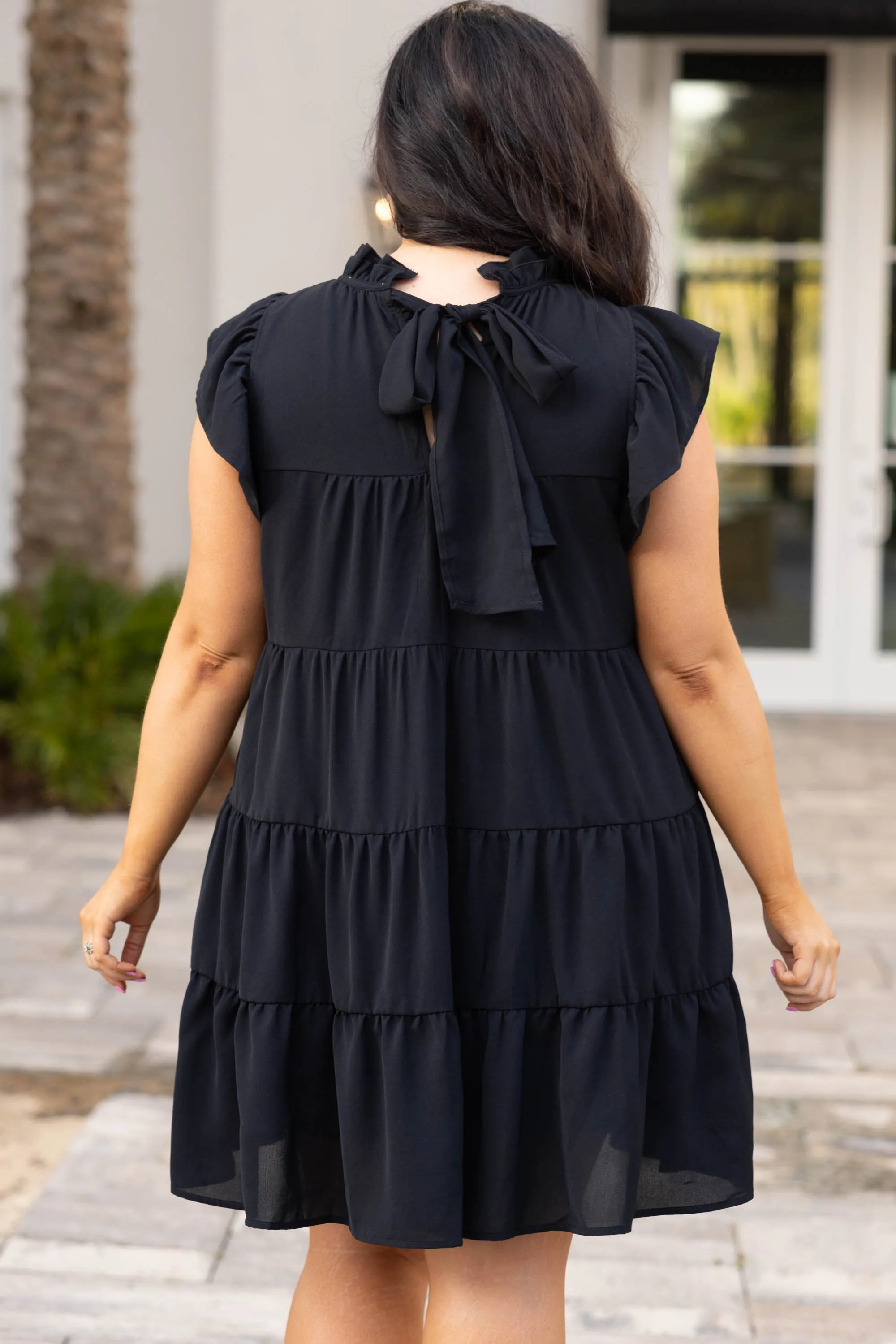 Us Against The World Dress, Black