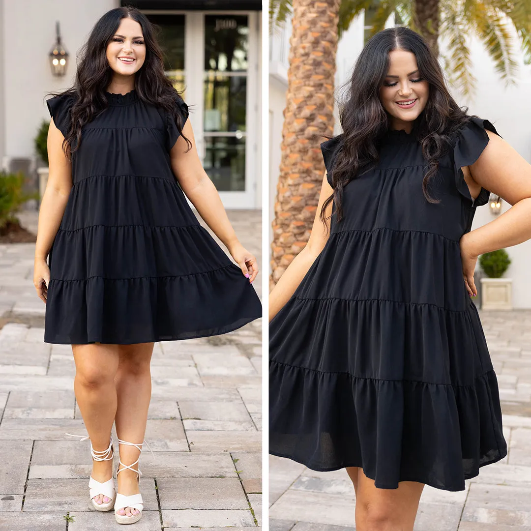 Us Against The World Dress, Black