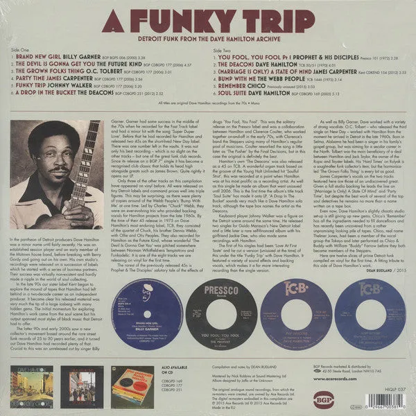 Various ~ A Funky Trip - Detroit Funk From The Dave Hamilton Archive