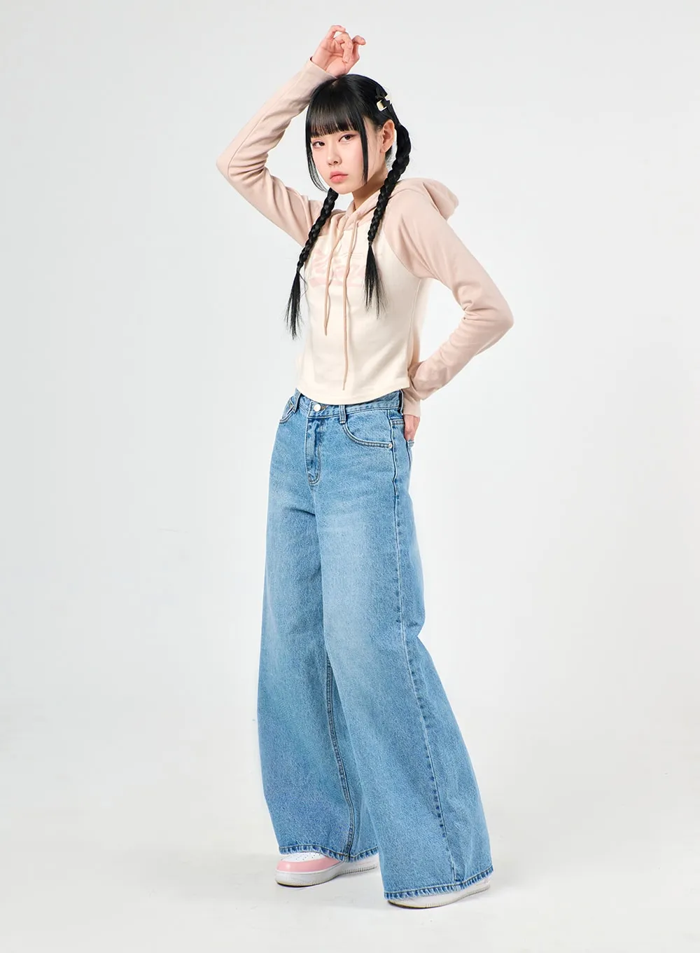 Wide-Leg Flare Jeans IJ430