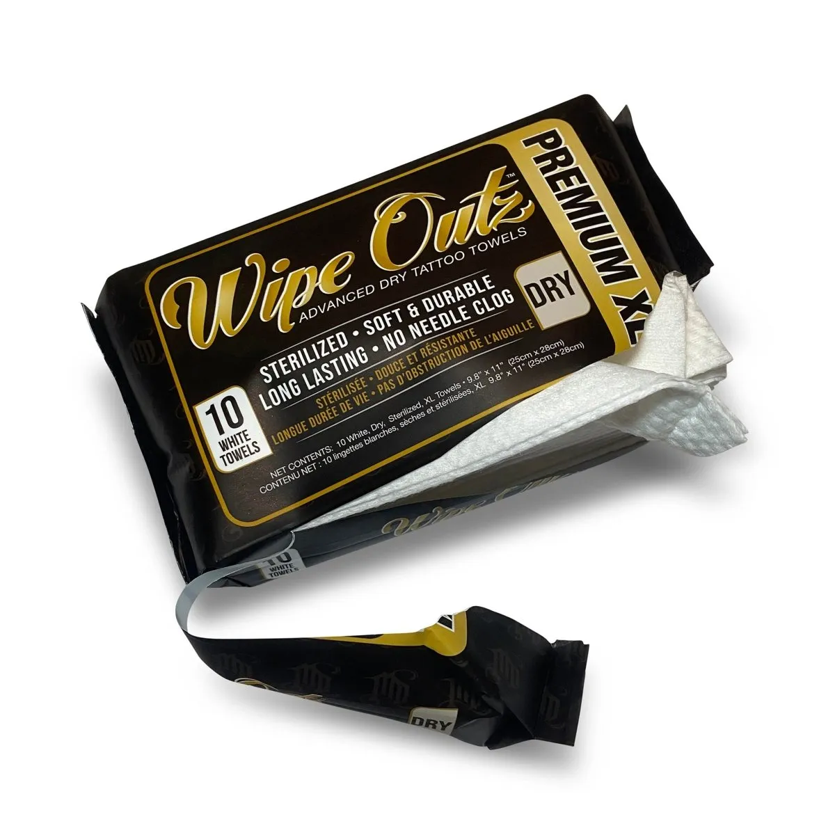 Wipe Outz Premium XL Tattoo Towels (dry white 10ct)