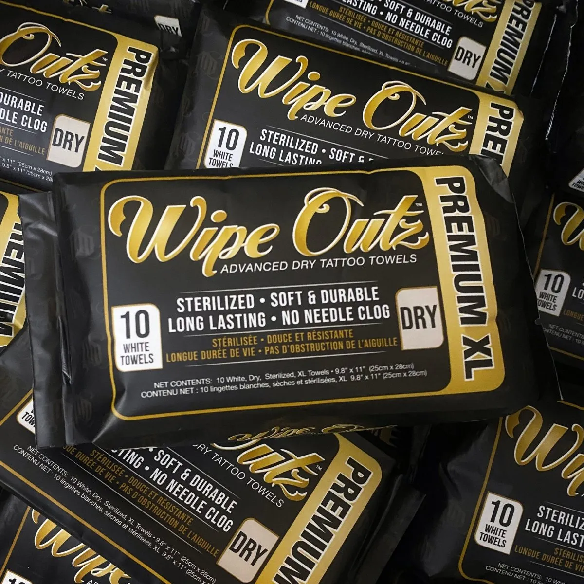 Wipe Outz Premium XL Tattoo Towels (dry white 10ct)