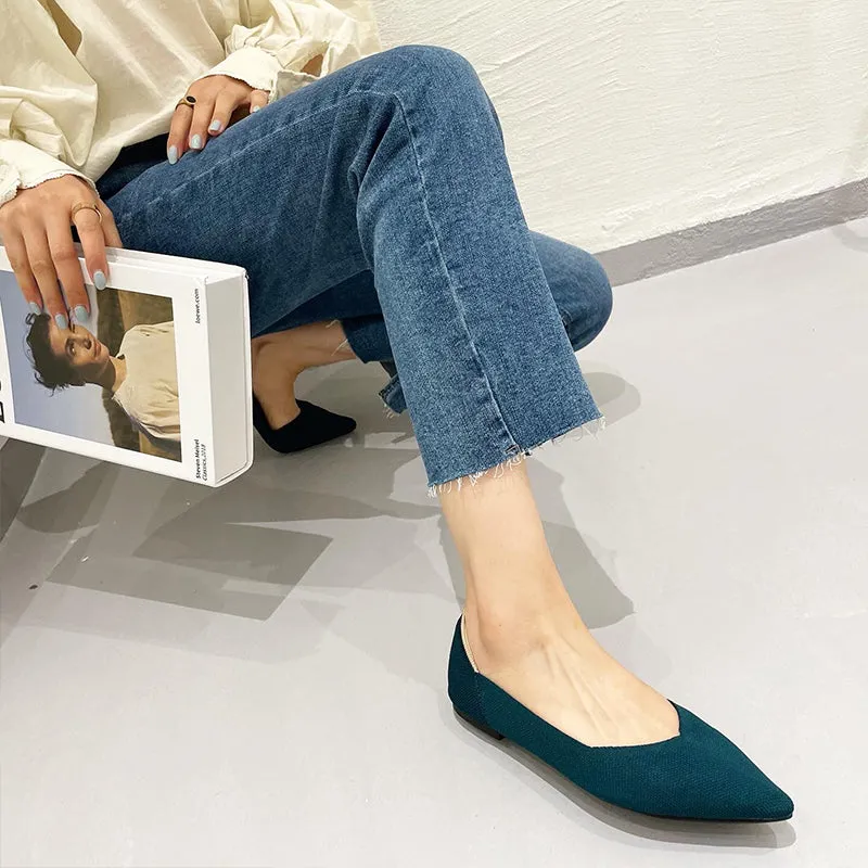 Women Lightweight Knit Flats