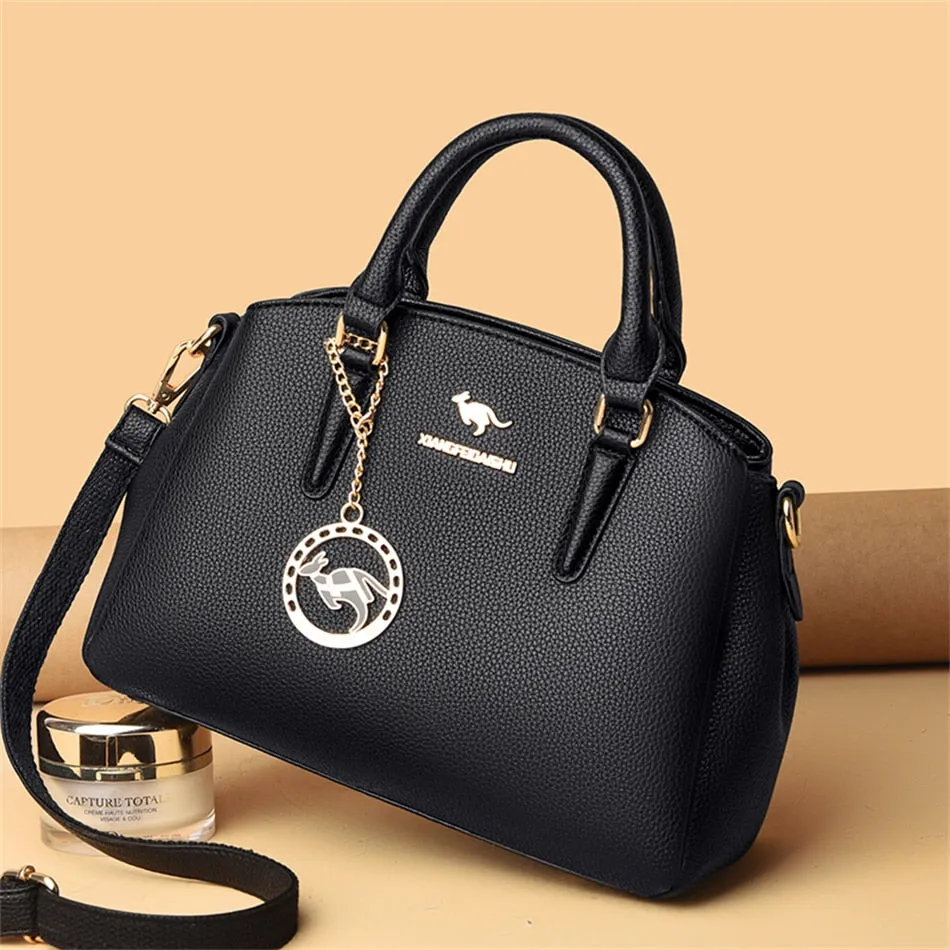 Women's Luxury Cowhide Leather Shoulder Crossbody Fashion Handbag