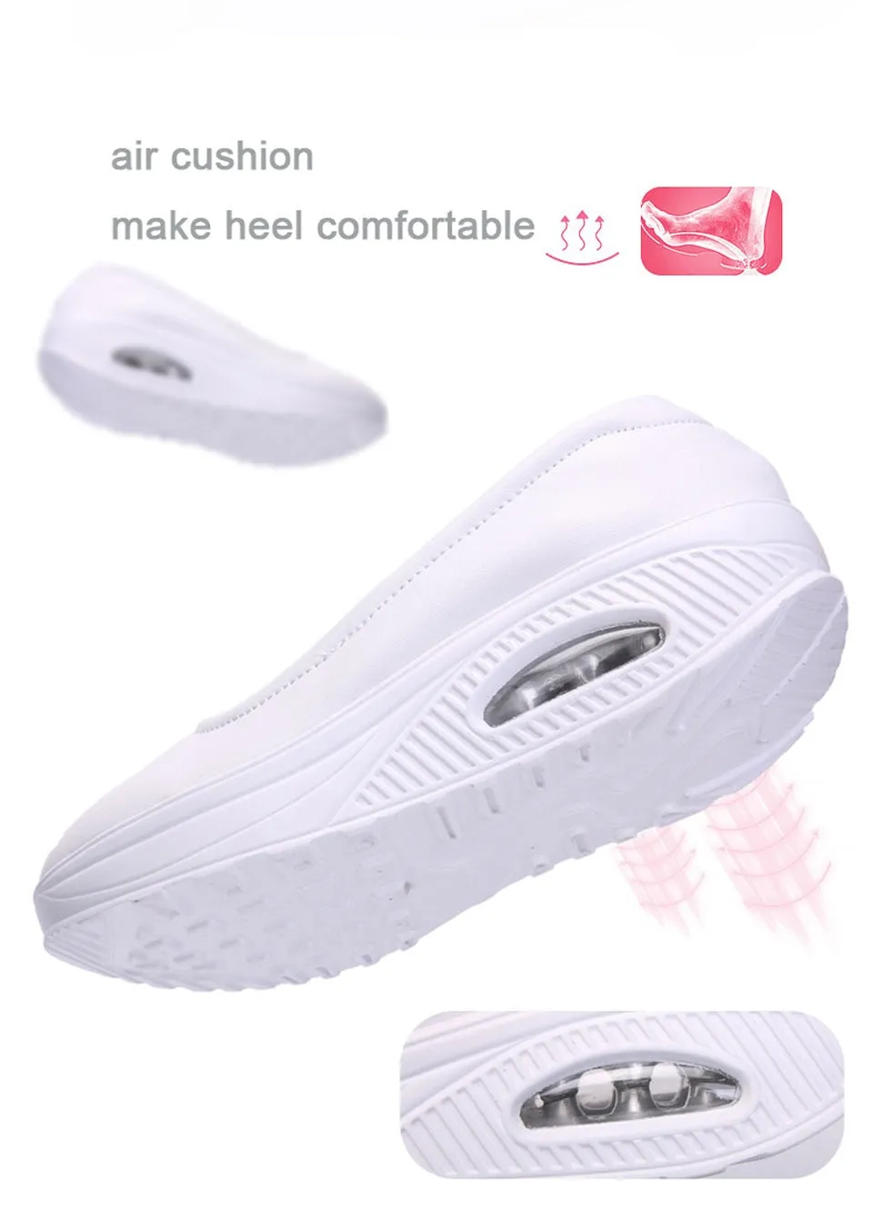 Women's White Concise Style Solid Slip-On Round Toe Casual Shoes