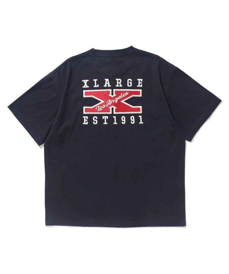 X-Large  |Crew Neck Unisex Street Style Plain Cotton Short Sleeves