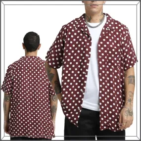 X-Large  |Dots Street Style Short Sleeves Logo Skater Style Shirts