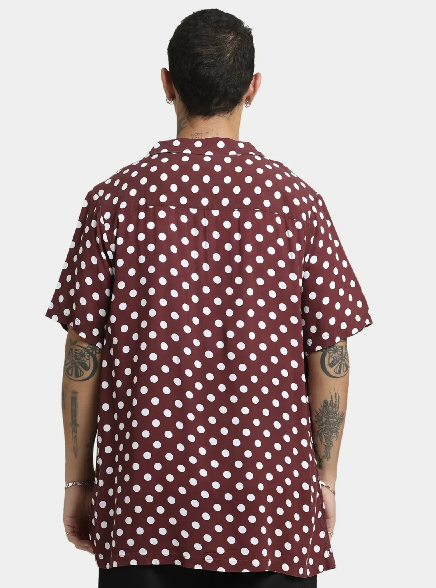 X-Large  |Dots Street Style Short Sleeves Logo Skater Style Shirts