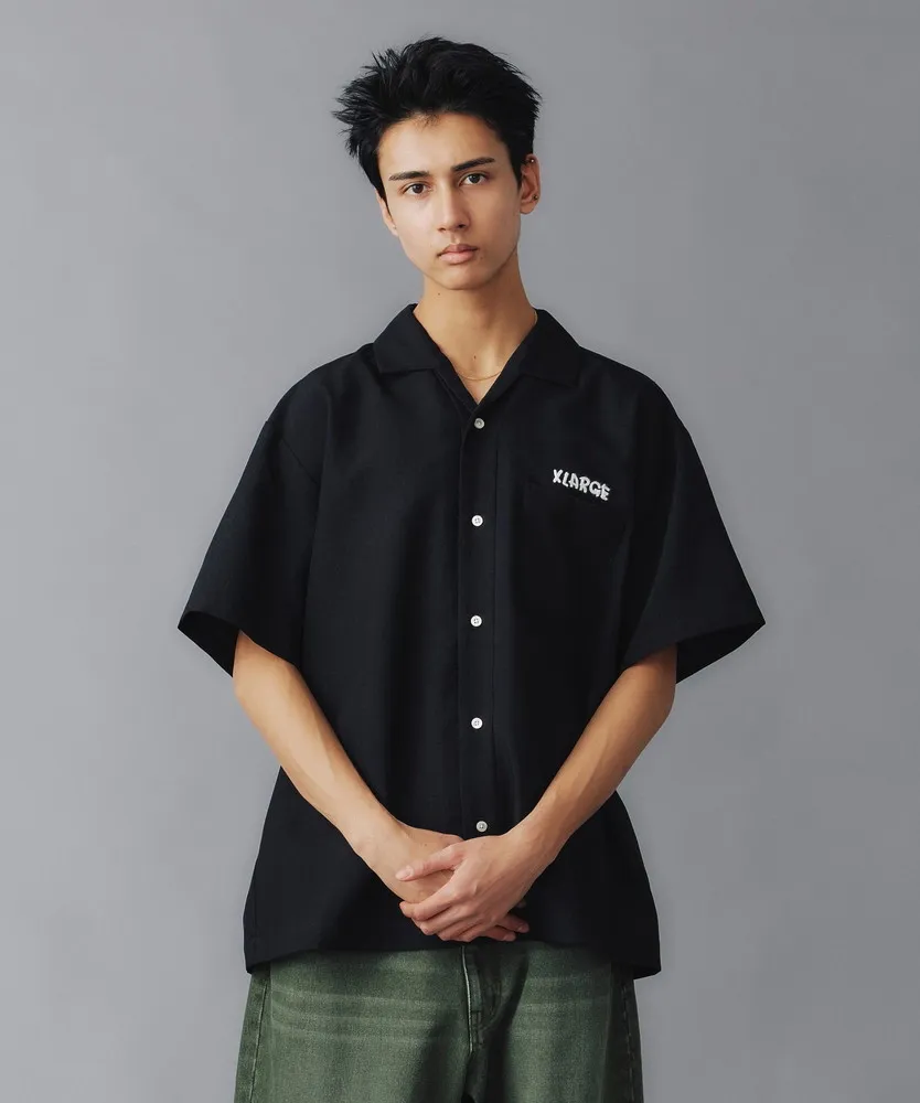 X-Large  |Street Style Plain Short Sleeves Logo Shirts