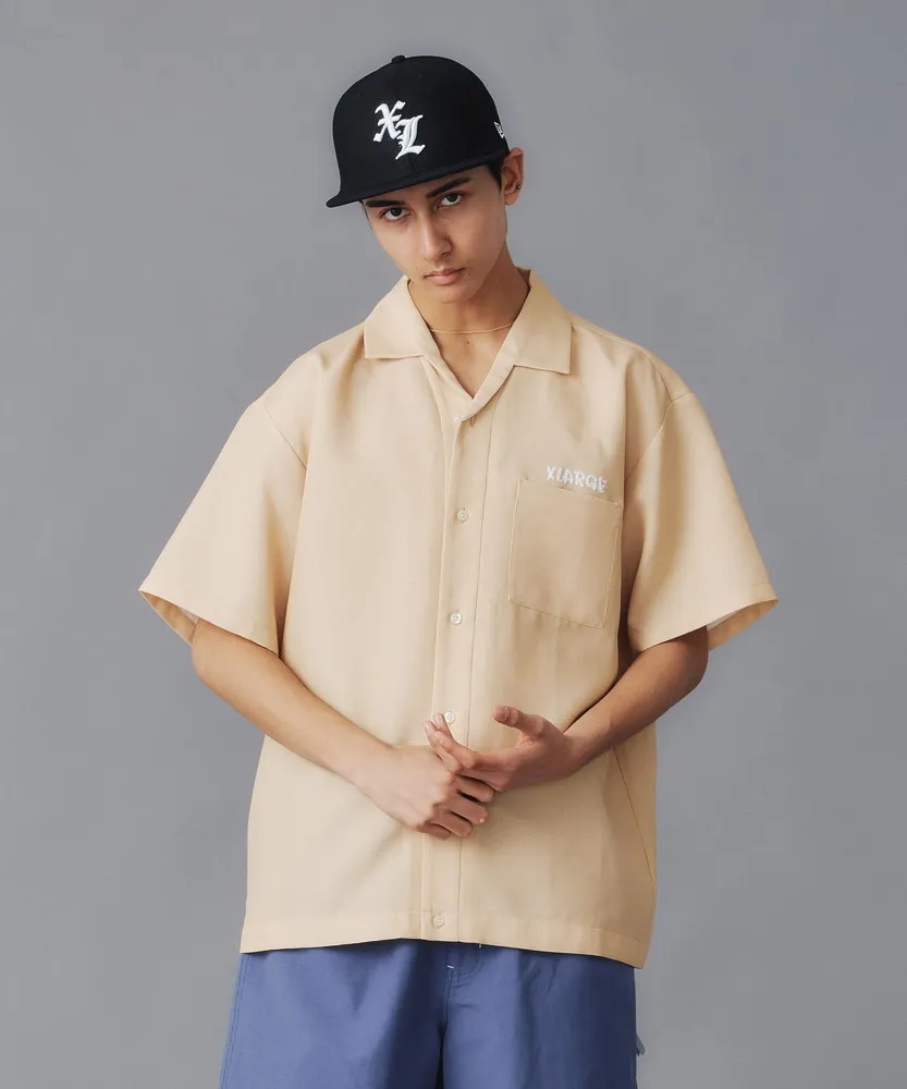 X-Large  |Street Style Plain Short Sleeves Logo Shirts